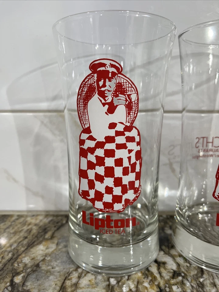 2 vasos raros de té helado Lipton Hecht's Restaurants Baltimore/Washington Foto 2 de 4