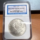 1883 Morgan Silver Dollar NGC Brilliant Uncirculated New Orleans $1 KM#110