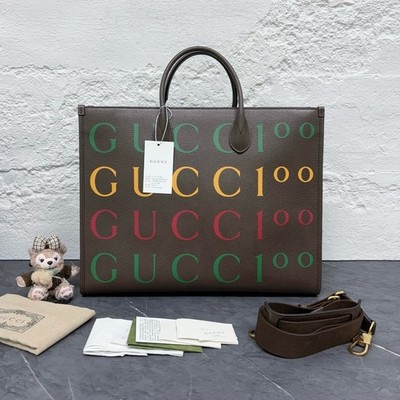 GUCCI Centennial Tote You Got Good Taste 680956 Tote Bag Brown