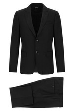 ZEGNA Black Mohair Wool Suit New  Authentic