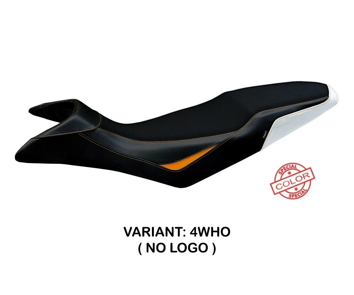 Seat saddle cover Elk White - Orange () TPZ KTM 790 ADVENTURE R 2019 2020 lj