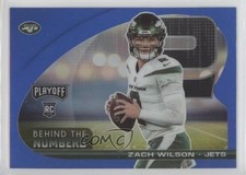 2021 Panini Playoff Behind The Numbers Blue Prizm Zach Wilson #BTN-ZWI 0a6