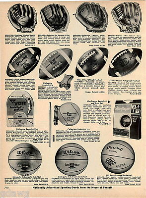 1967 ADVERT Rawlings Mickey Mantle Baseball Glove Harmon Killebrew Whitey Ford