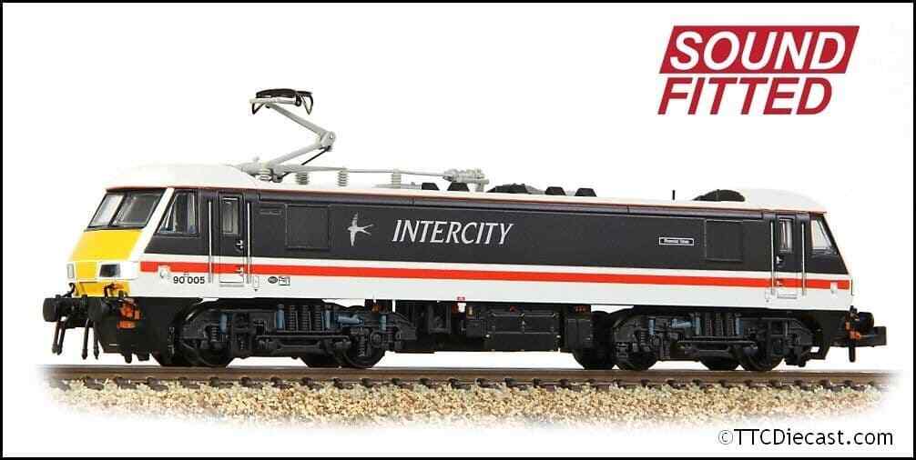 Farish 371-780SF Class 90/0 90005 'Financial Times' BR InterCity Swallow, N