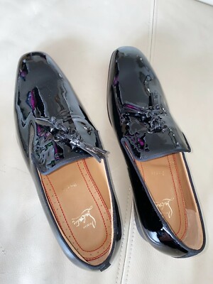 CHRISTIAN LOUBOUTIN 41 Dandelion Loafers tassle black Patent  display picture 3