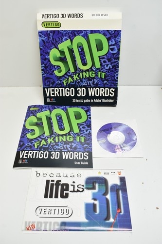 3 Vintage Vertigo 3D Software PopArt HotTex Words Adobe Photoshop Mac/Win EUC - Picture 6 of 12