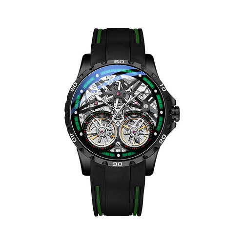 Orologio da polso uomo MARK FAIRWHALE Hollow Luminoso Tourbillon meccanico automatico - Foto 13 di 28