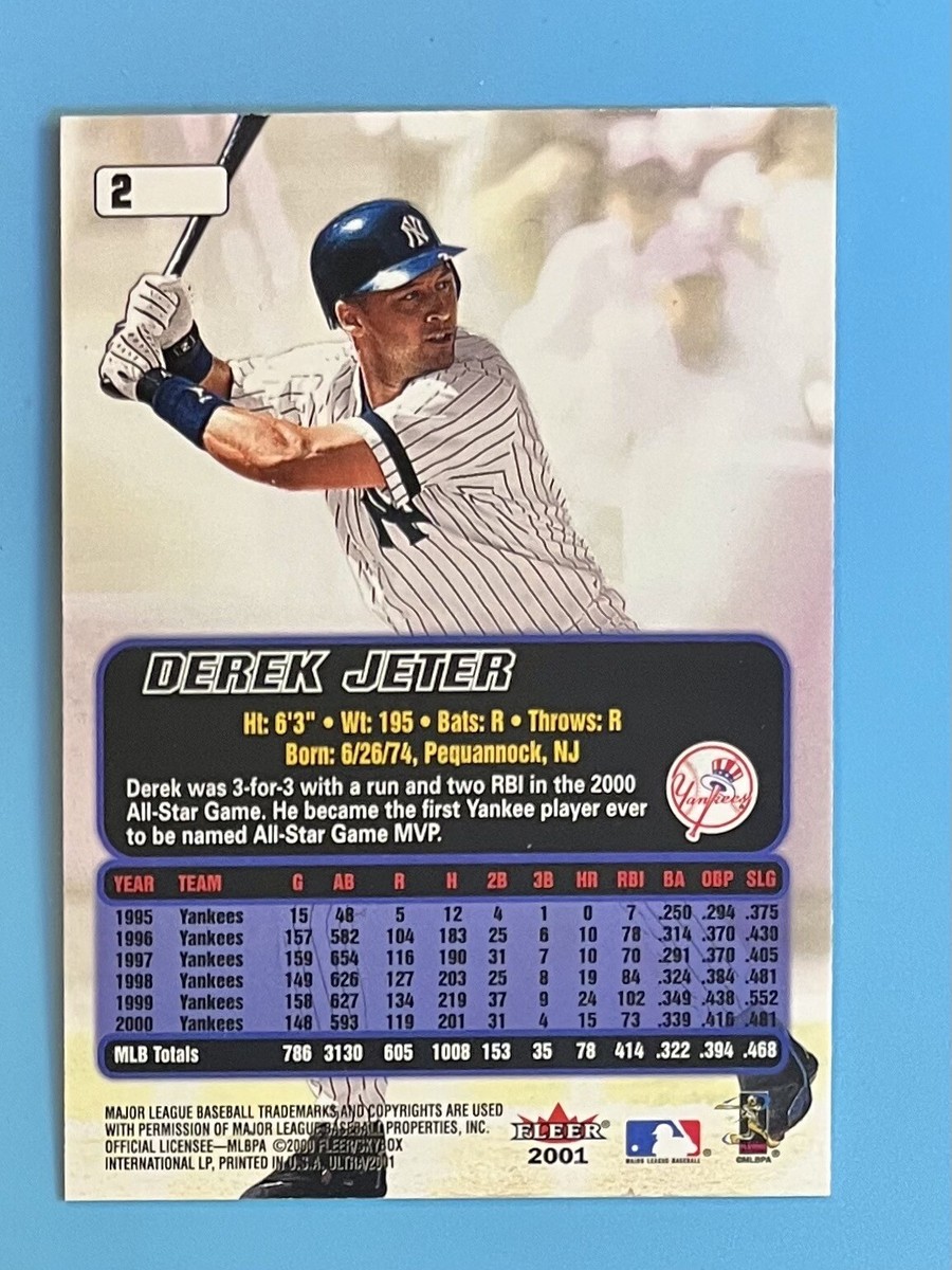 Derek Jeter 2001 Fleer Ultra New York Yankees Baseball Card #2 | eBay