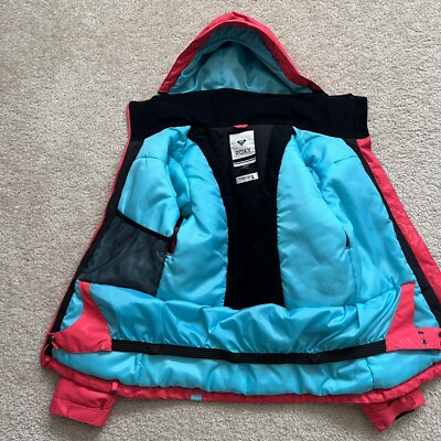 Roxy Girls American Pie Jacket Pink Ski Snowboard Winter Jacket XL