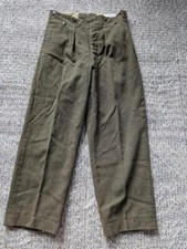 vintage ARMY wool pants 32x30 military CANADIAN green CADET canada 1957 wwii