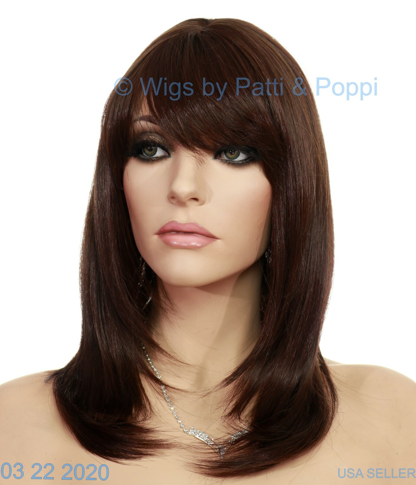 SYNTHETIC HUMAN HAIR BLEND HEAT FRIENDLY WIG 6 BROWN USA SELLER 1398 eBay