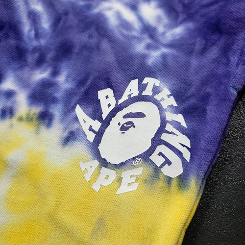 100% Authentic A Bathing Ape Tie Dye Sweat Shorts Size 2XL Mens - Picture 5 of 8