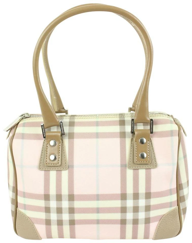 Burberry pink check shop bag