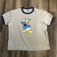 Walt Disney World Donald Duck Ringer T-Shirt Mens X-Large Cartoon XL