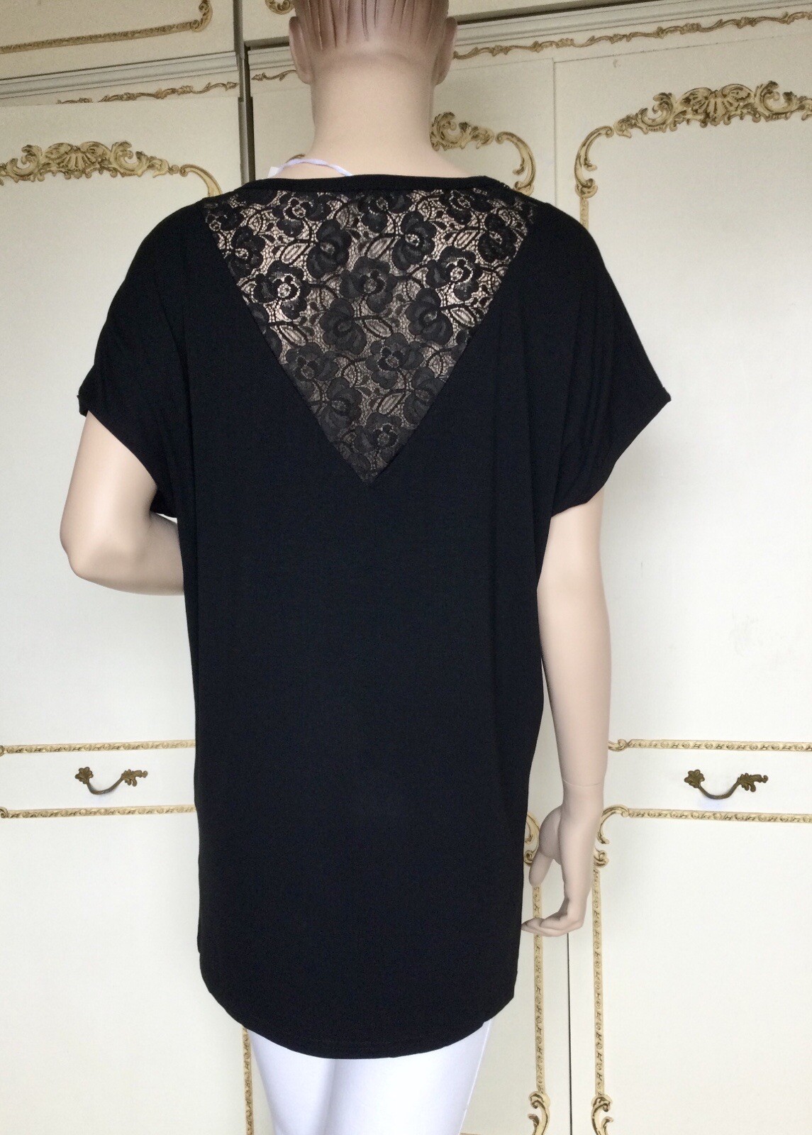 FORESTA BELLA S/M ( 10,12,14 )Black / Crystal Bird T Shirt Tunic Top NWT RRP £38 image 8