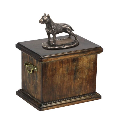 Levrier afghan urne avec une statue en bois Art-Dog - Photo 1/4
