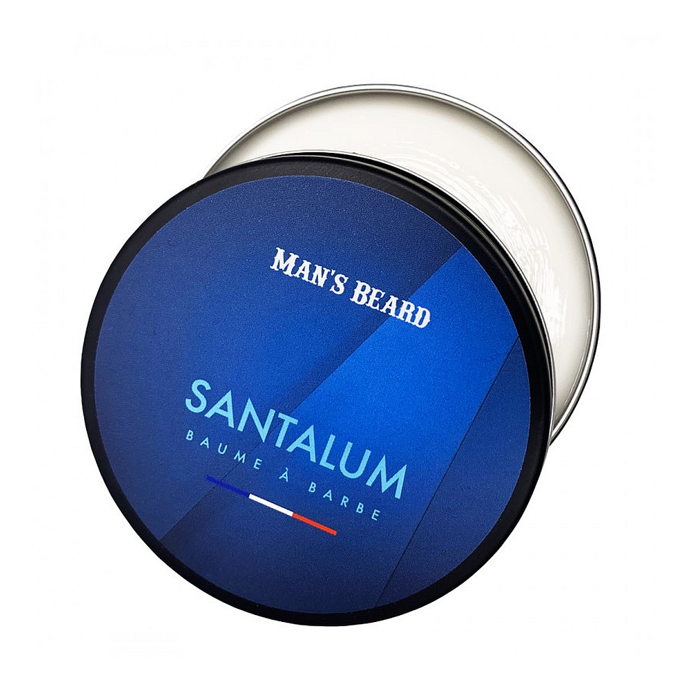 Baume à barbe parfum santal hydratant pour homme contre la barbe sèche
