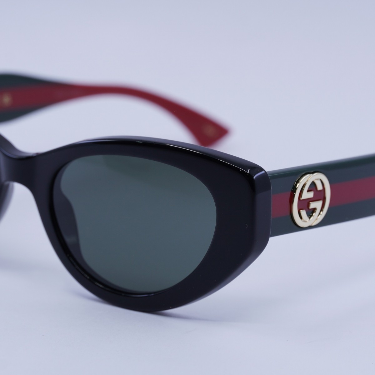 Gucci GG1862S 001 Shiny Black/Green/Red/Grey 52-21-145 Sunglasses