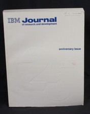 Vtg IBM Journal 25th Anniv Issue Sept 1981 Research Development Computers Book