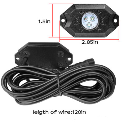 Green 8PCS LED Rock Light Underbody Glow Lamp for Polaris Can