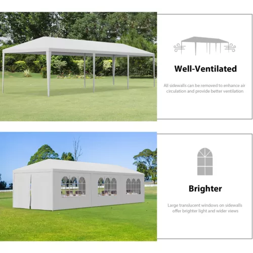 10'x30' Portable Canopy Party Tent Wedding Tent Outdoor Pavilion Cater BBQ Tent - Picture 5 of 11