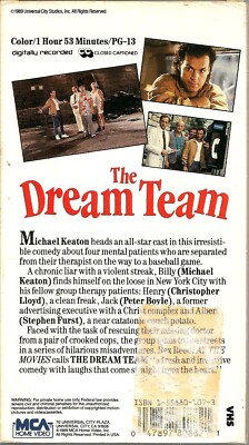 The Dream Team VHS 1989 Michael Keaton Cristopher Lloyd Peter