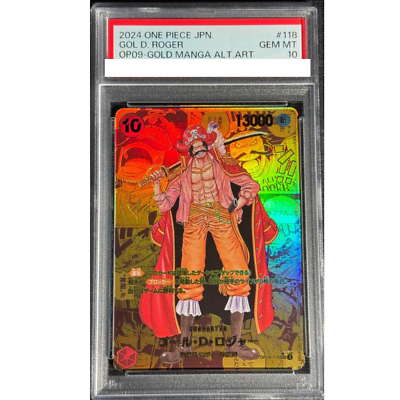 PSA 10 Gol D Roger OP09-118 Gold Comic Parallel Manga Alt Art ONE