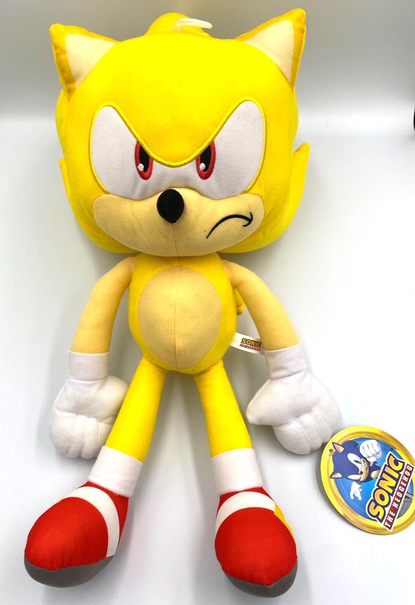 Giant SUPER SONIC Plush Toy 20 inch Tall Sonic the Hedgehog Official SEGA  NWT