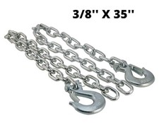 Cadena de seguridad de 3/8" x 35" para remolque con gancho deslizante par de remolque de 17.000 lb
