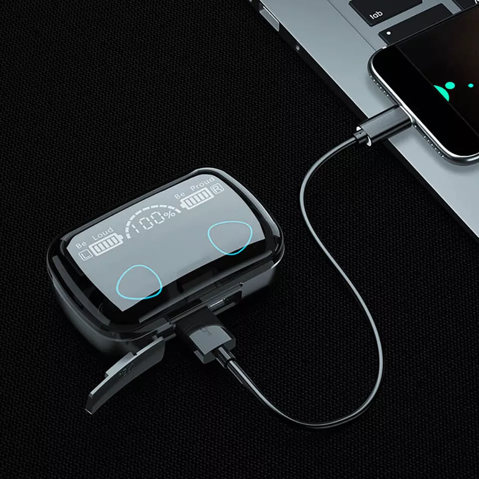 Bluetooth 5.0 Headset TWS Wireless Earphones Mini Earbuds IPX7 Stereo Headphones - Image 3 of 4