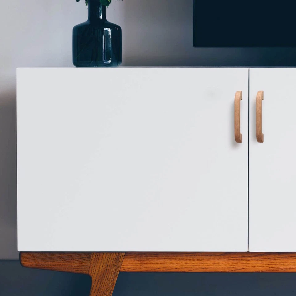 Eiche Möbelgriff Holz Bügelgriff Türgriff BA 112 mm Küchengriff natur Griff - Bild 3 von 4