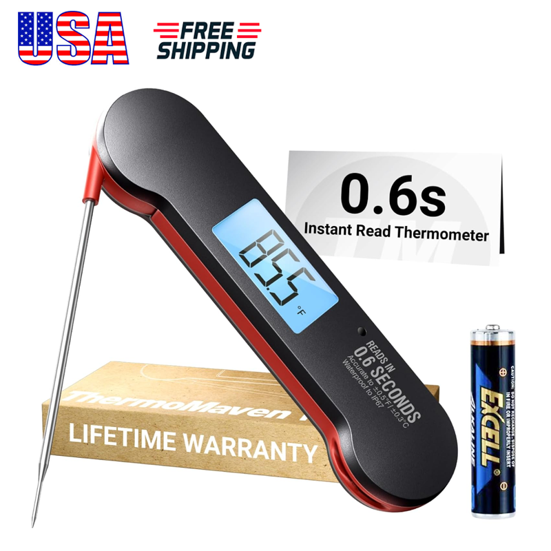 Meat Thermometer Digital Instant Read Waterproof Backlit Auto Shut Off Grill BBQ-image