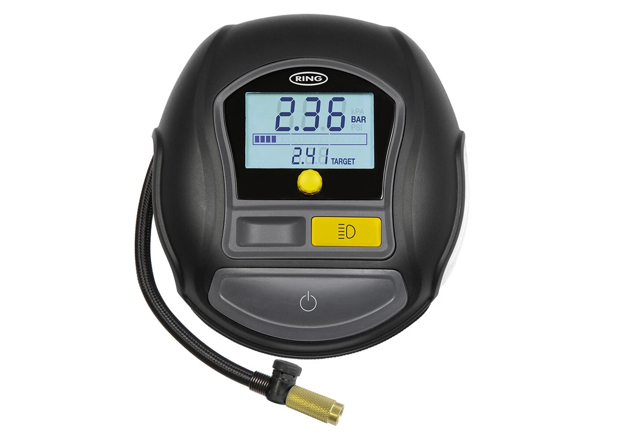 Rapid Digital Tyre Inflator with Autostop RING RTC1000