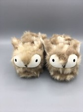 Pottery Barn Kids Size Small Fawn Faux Fur Slippers