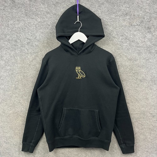 OVO Hoodie Mens Medium Black Drake Octobers Very Own Embroidered Owl Jumper
