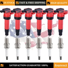 6X Ignition Coil + 6X Spark Plug Set for 2007-2008 Hyundai Entourage V6 3.8L NEW