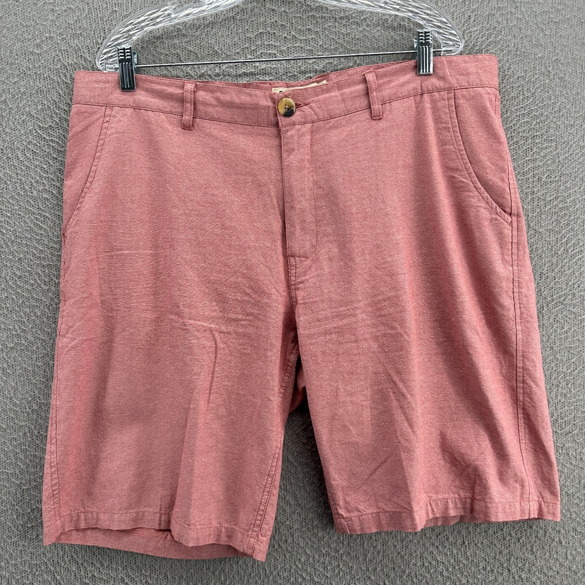 Ezekiel Mens Shorts Size 38 Pink Chino Flat Front 10
