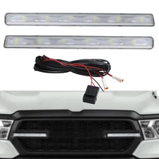 New Front Bumper Grille Grill 6" LED Light Kit Fits for 2019-2021 Dodge Ram 1500