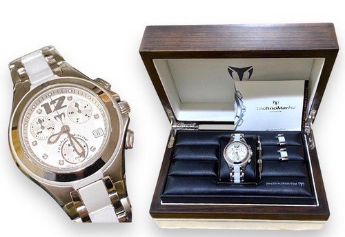 Technomarine Womans NeoClassic Fusion Chrono Watch TMNCWC55C Diamond Markers