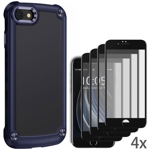 Rubber Case Soft Bumper Cover Tempered Glass For Apple iPhone SE 2022/SE 2020 - Picture 27 of 41