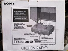 Sony ICF-CD513 Under Cabinet Counter Clock Radio AM FM CD Player White New