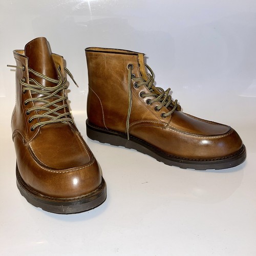 8 BY YOOX Men's EU 45/US 12 Brown Ankle Work Boots Leather Made in Italy |  eBay