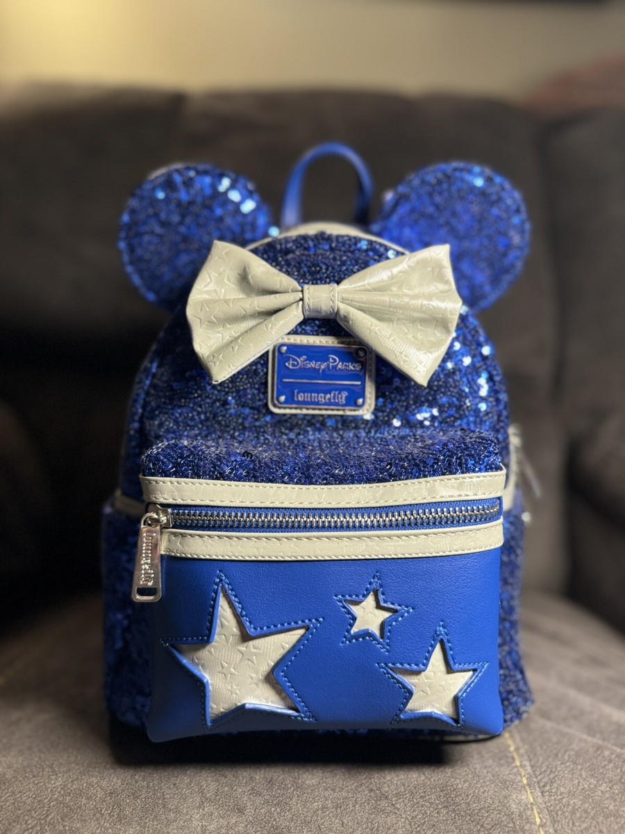 Disney Parks Make A Wish Loungefly Mini Backpack Blue Stars Make A Wish NWOT Disney Parks Loungefly Wishes Come True Blue Make A Wish  main image 3