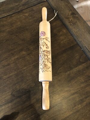 JK Adams 21 Inch Wood Rolling Pin ~ Etched Design