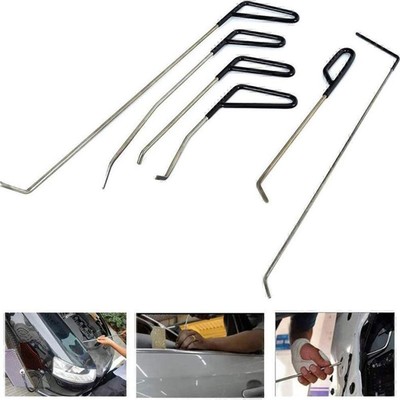6x Paintless Car Dent Removal Puller Tools Auto Body Repair Hail Push Rods  G6O2