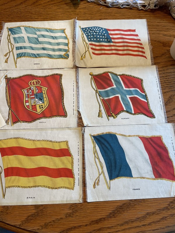 Vintage American Tobacco Co. Set Of 6 1910 Flags