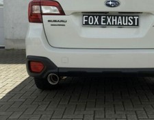 FOX Sportauspuff Endschalldämpfer 1x100mm scharf für Subaru Outback BS 2.5l