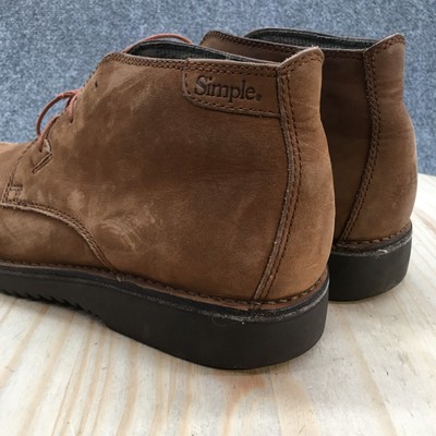Simple brand Men\'s Boots Size 11.5 Simple Boots Mens 11 Ankle Chukka Casual 2881 Brown Leather  main image 3