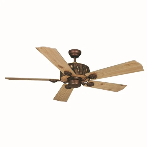 Vaxcel - Log Cabin Ceiling Fan in Rustic Style 14.5 Inches Tall and 52 Inches - Picture 1 of 4