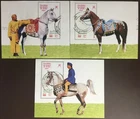 Oman 2003 3 Arabian Horses Minisheets FU
